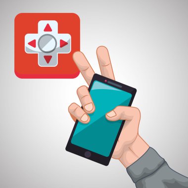 Smartphone tasarım. App kavramı. renkli resimde