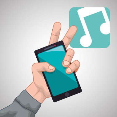 Smartphone tasarım. App kavramı. renkli resimde