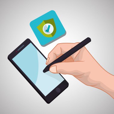 Smartphone tasarım. App kavramı. renkli resimde