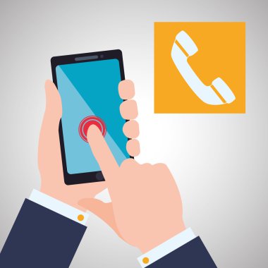 Smartphone tasarım. App kavramı. renkli resimde