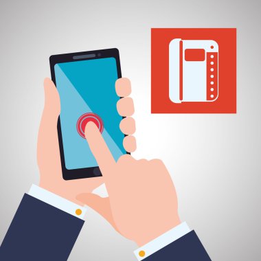 Smartphone tasarım. App kavramı. renkli resimde