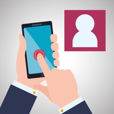 Smartphone tasarım. App kavramı. renkli resimde