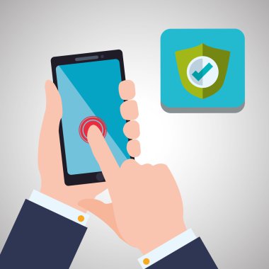 Smartphone tasarım. App kavramı. renkli resimde