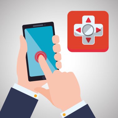 Smartphone tasarım. App kavramı. renkli resimde