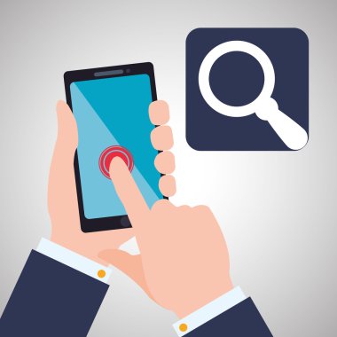 Smartphone tasarım. App kavramı. renkli resimde