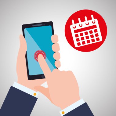 Smartphone tasarım. App kavramı. renkli resimde