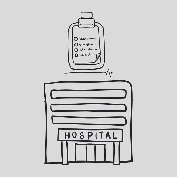 Progettazione di cure mediche. icona dell'assistenza sanitaria. schizzo illustrazione — Vettoriale Stock