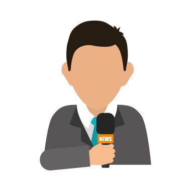 Mikrofon simgesi. Yayın tasarım. Vektör grafiği