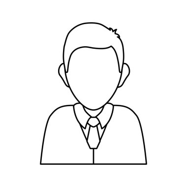 Adam simgesi. Avatar adam tasarım. Vektör grafiği