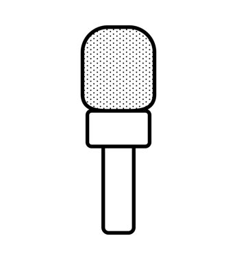 Mikrofon simgesi. Yayın tasarım. Vektör grafiği