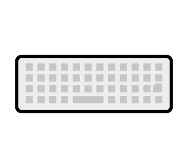 klavye simgesini. Becerikli alet ve teknoloji tasarım. Vektör grafiği