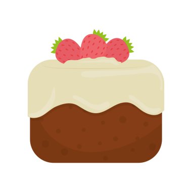 pasta simgesi. Fırın tasarımı. Vektör grafiği