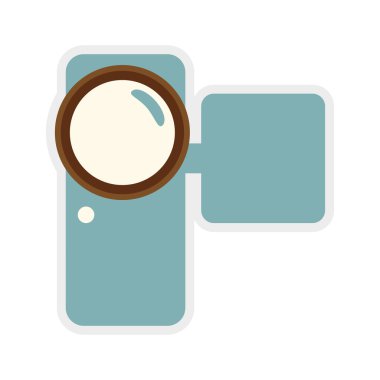 Videocamera simgesi. Film tasarımı. Vektör grafiği