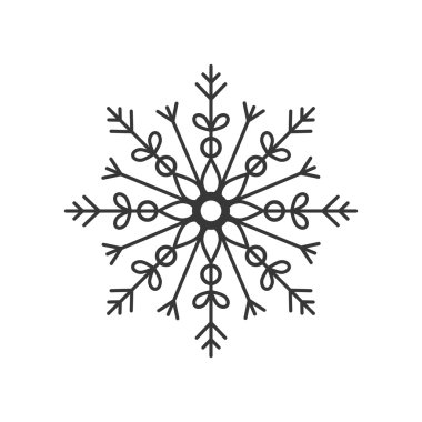Kar tanesi simgesi. Kış tasarım. Vektör grafiği
