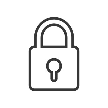 Asma kilit simgesi. Güvenlik tasarımı. Vektör grafiği