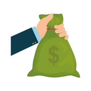 Para çantası simgesi. Para ve Finans tasarım öğesi. vektör grafiği