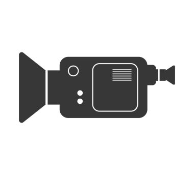 Videocamera simgesi. Film tasarımı. Vektör grafiği