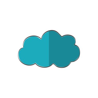 Bulut simgesi. Hava tasarım. vektör grafiği