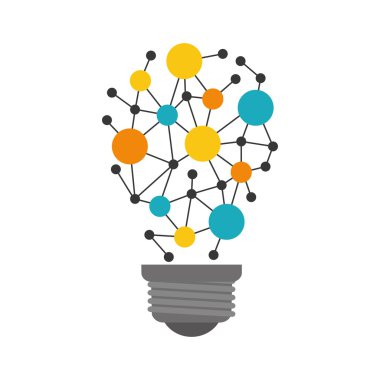 Ampul simgesi. Enerji tasarım. vektör grafiği