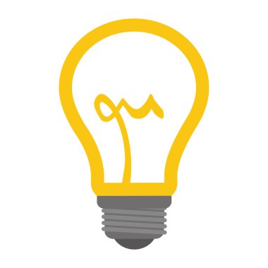 Ampul simgesi. Enerji tasarım. vektör grafiği