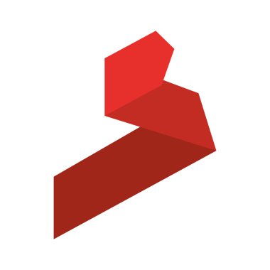 kırmızı kurdele simgesi. etiket tasarımı. Vektör grafiği