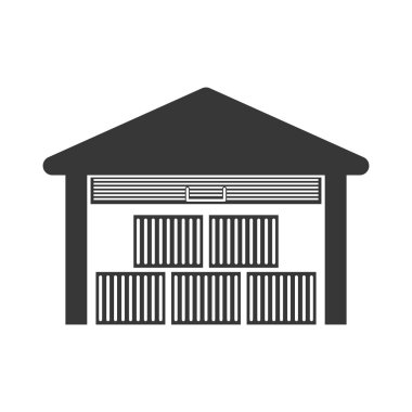 Garaj simgesi. Teslimat ve kargo. Vektör grafiği