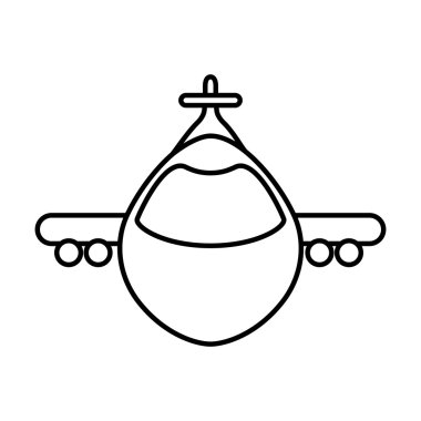 Uçak simgesi. Ulaşım tasarım. Vektör grafiği