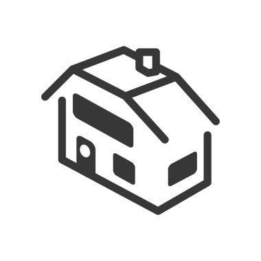 ev simgesi. Bina tasarımı. Vektör grafiği