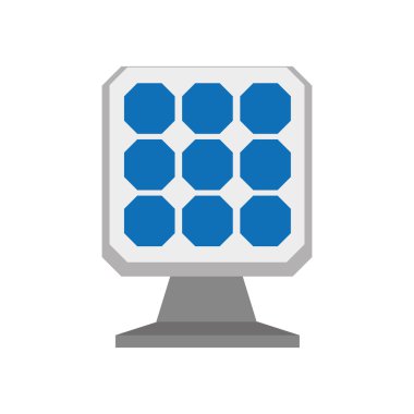 Güneş Paneli simgesi. Enerji tasarım kaydedin. Vektör grafiği