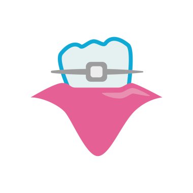 Diş simgesi. Diş Bakımı tasarım. Vektör grafiği