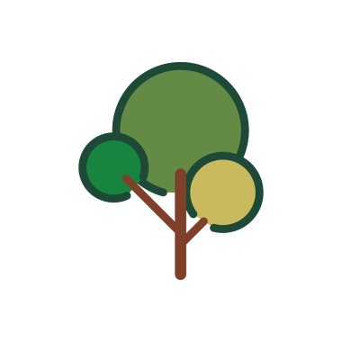 ağaç simgesi. Doğa tasarım. Vektör grafiği