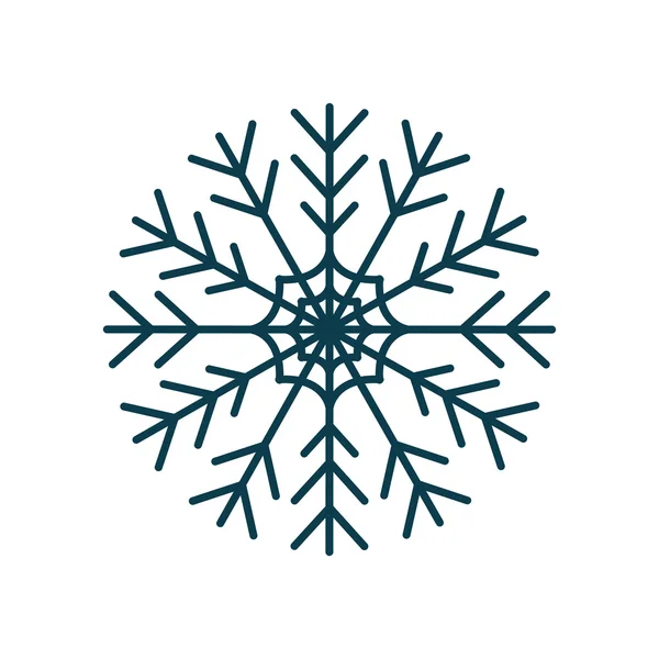 Schneeflockensymbol. Winterdesign. Vektorgrafik — Stockvektor