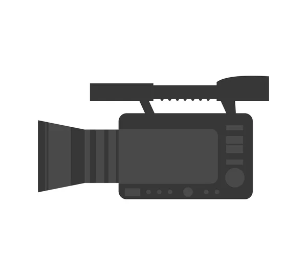 Icono de Videocamera. Diseño de radiodifusión. Gráfico vectorial — Vector de stock