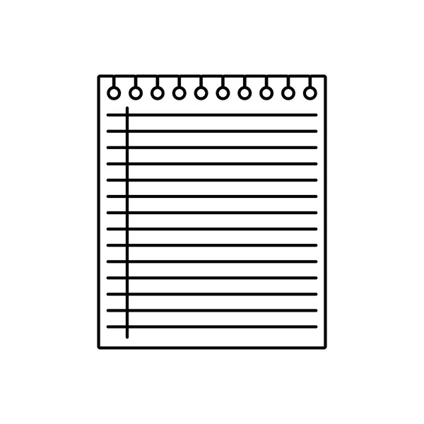 Ícone de papel. Desenho de caderno. gráfico vetorial —  Vetores de Stock