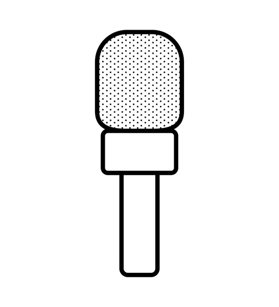 Icono del micrófono. Diseño de radiodifusión. Gráfico vectorial — Vector de stock