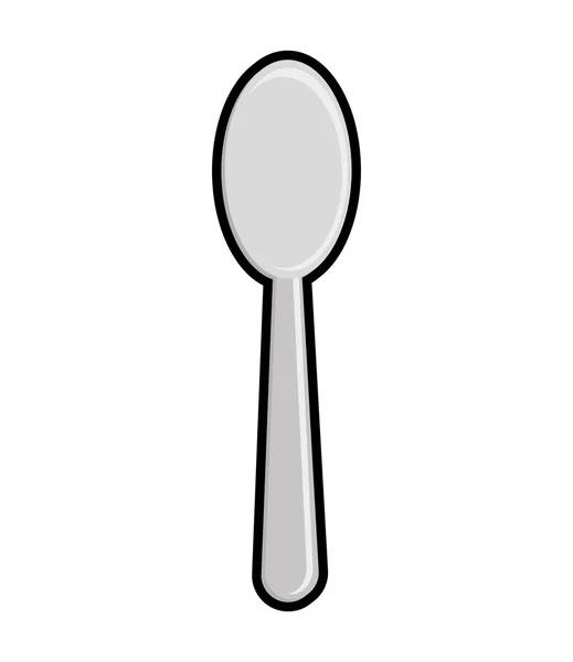 Icono de cuchara. Cocina y diseño de menú. Gráfico vectorial — Vector de stock