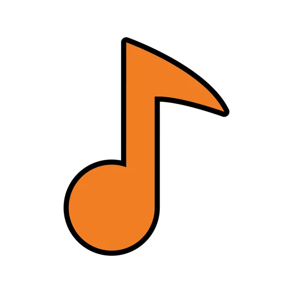 Icono de nota musical. Diseño de música y sonido. Gráfico vectorial — Archivo Imágenes Vectoriales