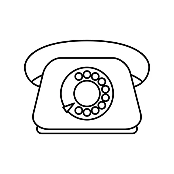 Ícone do telefone. Design retrô. Gráfico vetorial — Vetor de Stock