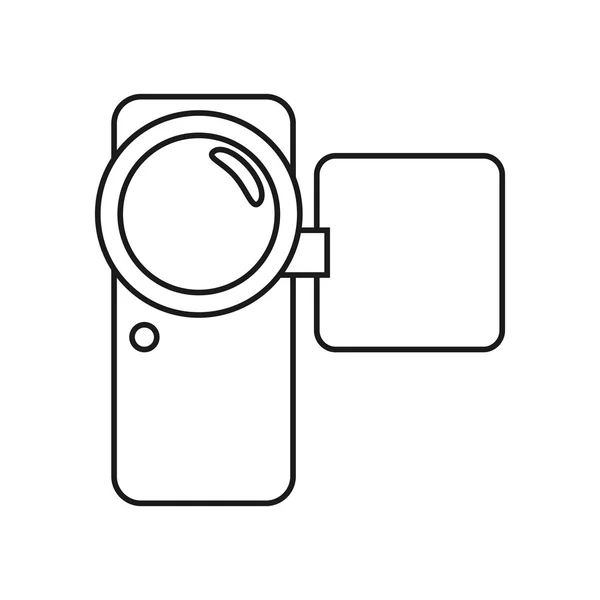 Icono de Videocamera. Diseño de películas. Gráfico vectorial — Archivo Imágenes Vectoriales