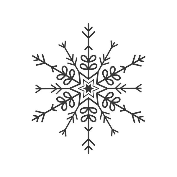 Icono del copo de nieve. Diseño de invierno. Gráfico vectorial — Vector de stock