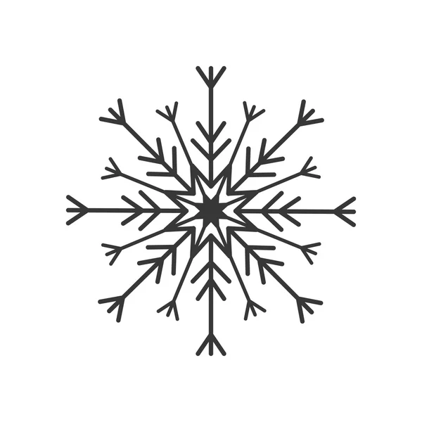 Icône flocon de neige. Design d'hiver. Graphique vectoriel — Image vectorielle