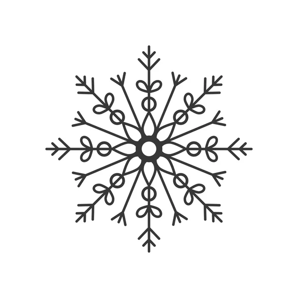 Icône flocon de neige. Design d'hiver. Graphique vectoriel — Image vectorielle