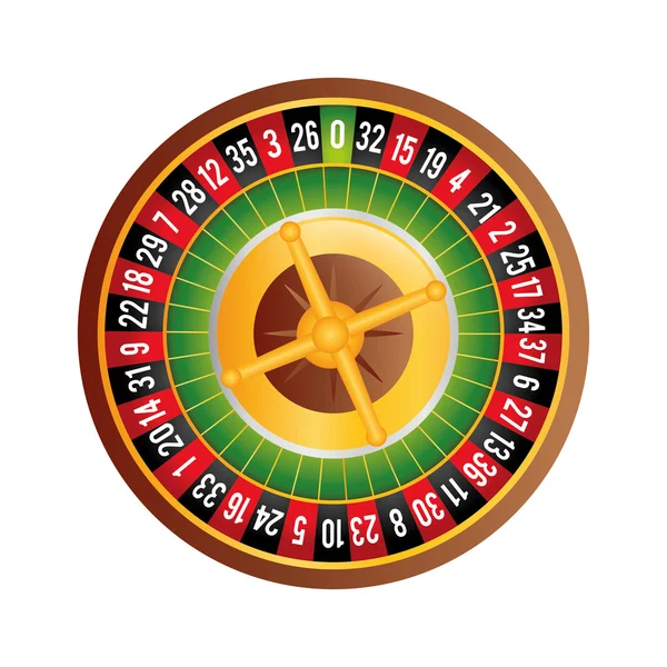 Icono de ruleta. Diseño del casino. Gráfico vectorial — Archivo Imágenes Vectoriales