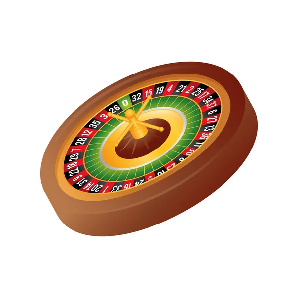 Icono de ruleta. Diseño del casino. Gráfico vectorial — Vector de stock