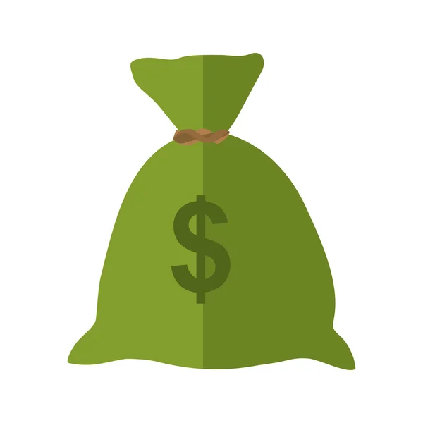 Money bag icon. Money and Financial item design. Vector graphic — Stock Vector