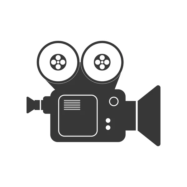 Icono de Videocamera. Diseño de películas. Gráfico vectorial — Vector de stock