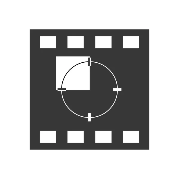 Icono de tira de película. Diseño de películas. Gráfico vectorial — Vector de stock
