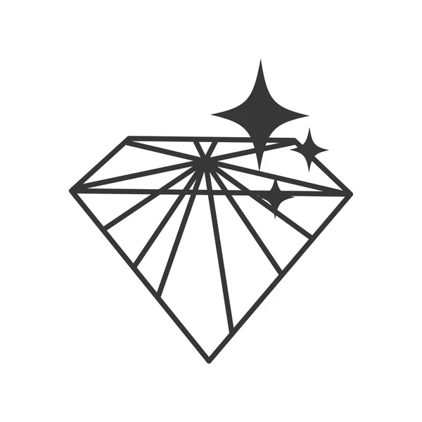Icône diamant. Design de gemmes. Graphique vectoriel — Image vectorielle