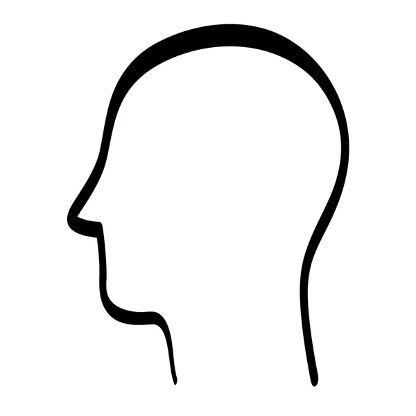 Silhouette icon. Human head design. Vector graphic — Stock Vector