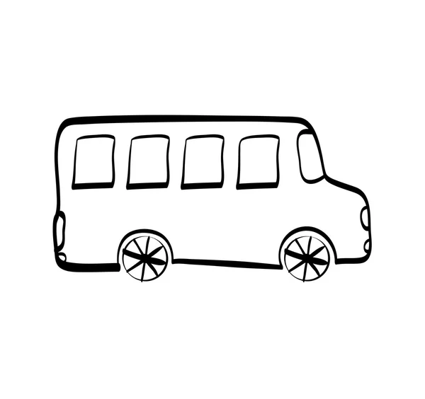 Icône de bus. Conception d'école. Graphique vectoriel — Image vectorielle